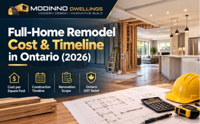 Full-Home Remodel Cost & Timeline in Ontario (2026)